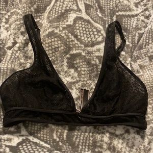 Victoria’s Secret black mesh bralette medium